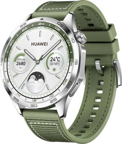 Смарт-часы Huawei Watch GT 4 Phoinix-B19W,  46мм,  1.43",  зеленый/серебристый [55020bgy]